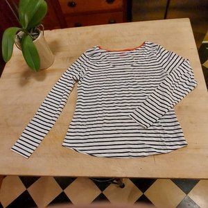 Boden striped marinere scoopneck tee size L/12